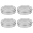 thumbnail image 1 of BESTYASH 4Pcs Small Round Containers with Lids Classic Round Design Storage for Cookie Tin Home Users, 1 of 8