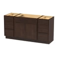 thumbnail image 6 of 60 in. W x 21 in. D x 32.5 in. H Freestanding Bathroom Vanity Cabinet without Top in Brown, 6 of 6