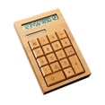 thumbnail image 4 of Calculadora con energía solar Hugo de escritorio 12 dígitos bambú botones grandes, 4 of 10