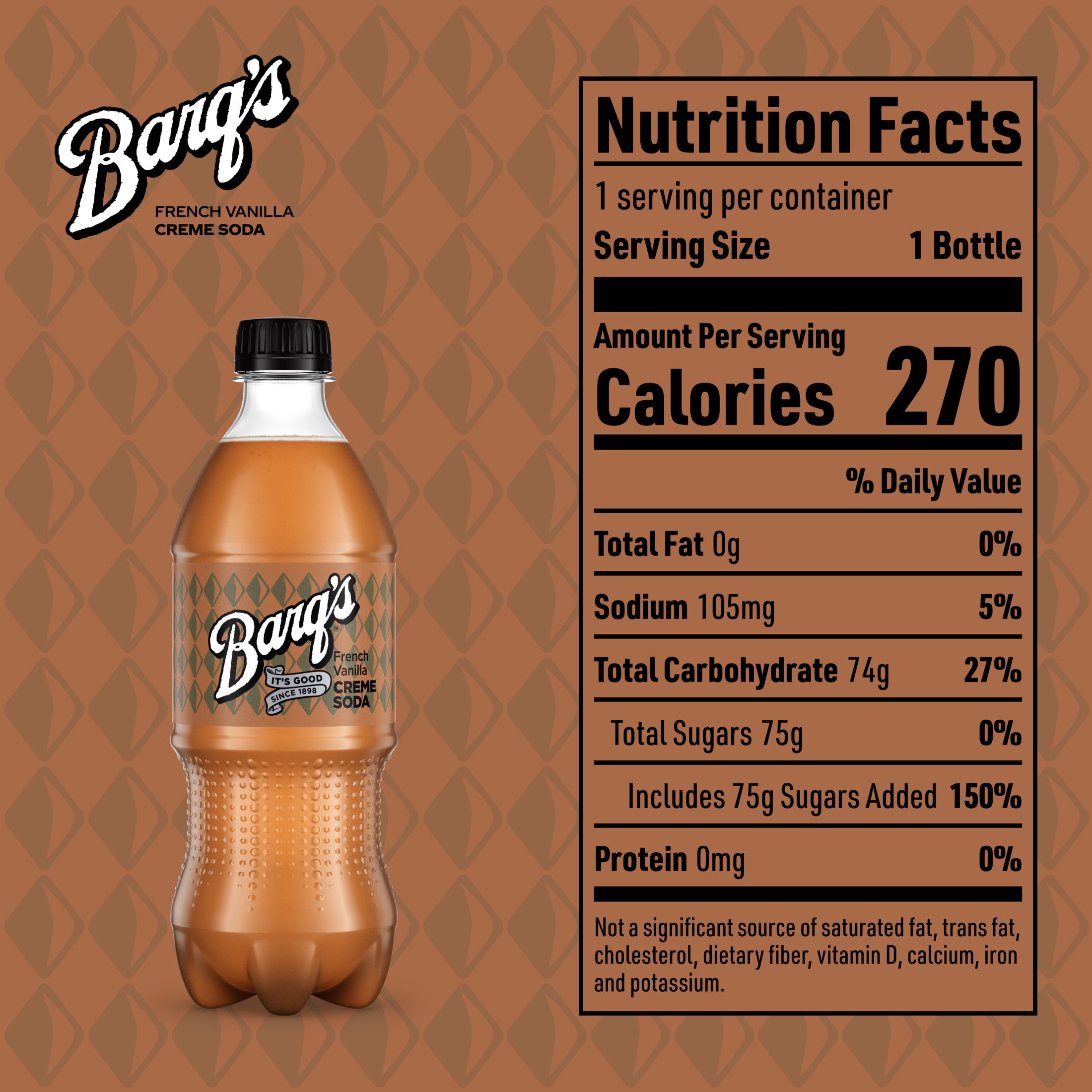 Barqs French Vanilla Cream Soda Fridge Pack Cans, 20 fl oz