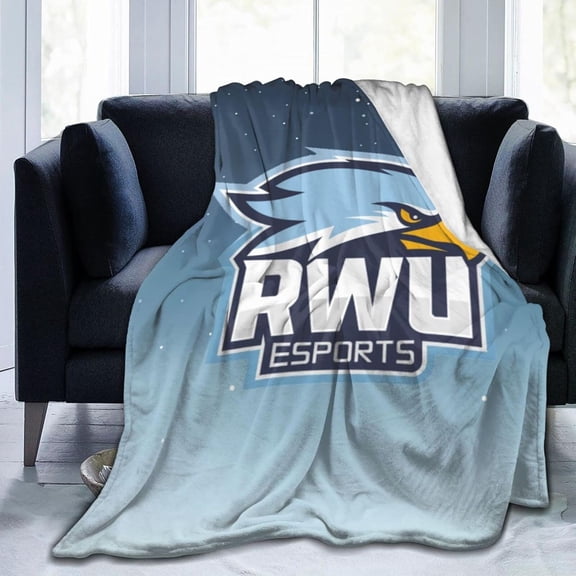 Roger Williams University Logo Fleece Blanket, Very Soft Microfiber Flannel Blanket for Couch Warm and Cozy for All Seasons