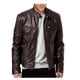 thumbnail image 1 of Chaqueta de piel sintética con cuello alto para hombre en estilo de traje de negocios y ajuste ceñido., 1 of 3