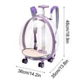 thumbnail image 2 of New Pet Luggage Transparent Bag Trolley Box Large Capacity Pet Cart For Outgoing, 2 of 5