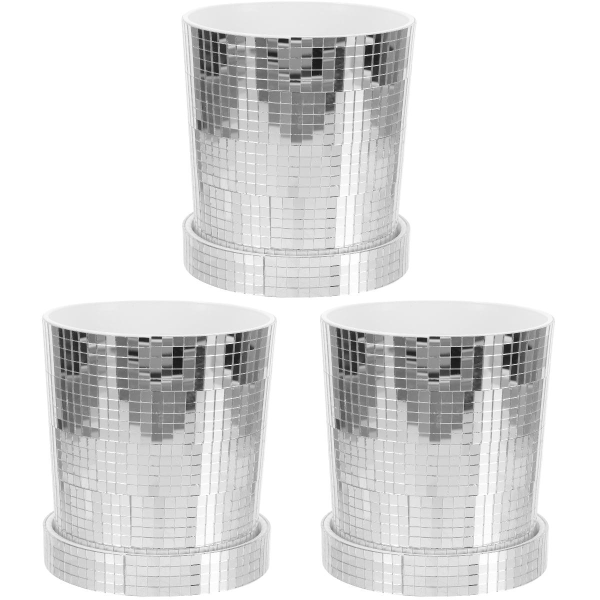 3 Pack Large Plant Pots Indoor Hotel Decoration Disco Flower