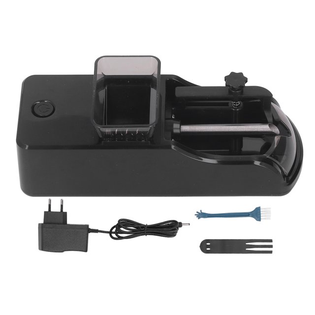 Máquina inyectora de cigarrillos eléctrica de 8 mm - Dispositivo automático para liar cigarrillos pequeños (negro, enchufe de la UE)