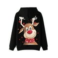 thumbnail image 3 of Christmas Women Hoodie, Long Sleeve Hooded Elk Print Sweatshirt Street Casual Tops Outwear, 3 of 5