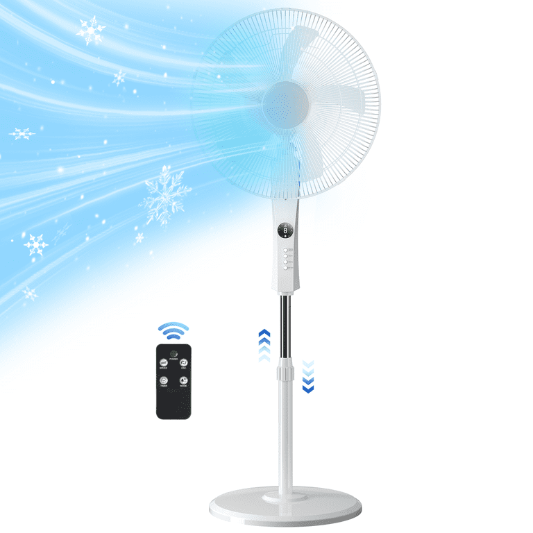 Patbrela 18" Pedestal Fan, Remote, 12-Hour Timer, LED Display photo 6