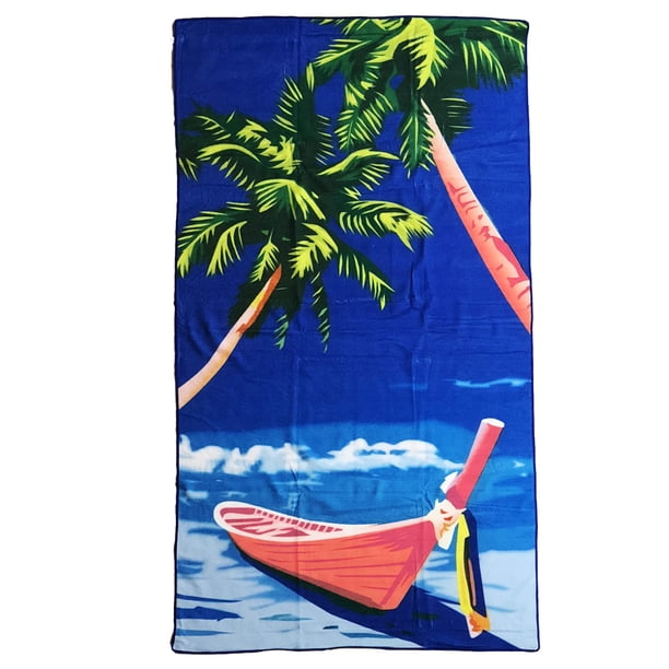 Allgala Toalla de playa de microfibra de gran tamaño de 40 "x 70" Boat-BT81108