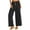 Black, variant on ZZwxWA Palazzo Pants for Women Casual 2025 Cotton Linen Loose Fit High Waist Stretchy Smocked Wide-Leg Trousers with Pockets