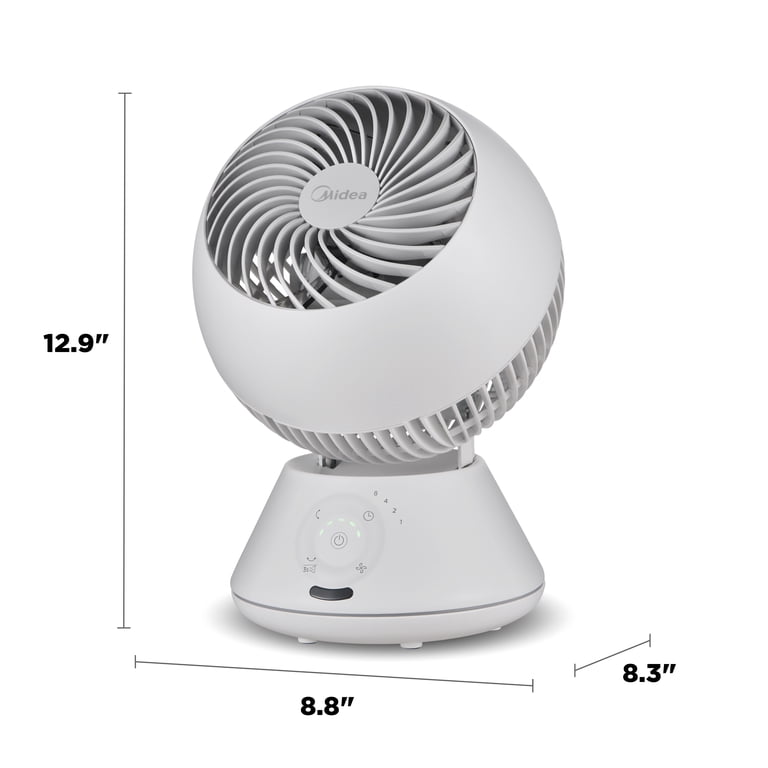 Tafelventilator – diameter 20 cm – wit – metaal – | Gecontroleerde retourproducten