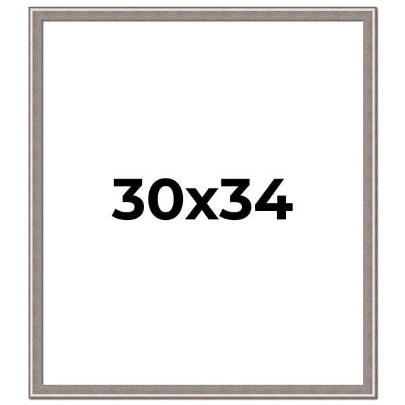 30x34 Frame Grey Real Wood Picture Frame Width 1.25 inches | Interior Frame Depth 0.5 inches | Hans