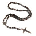 thumbnail image 3 of Collar de Cuentas de Oración Estilo Europeo y Medieval Tejido a Mano Joyería Color Café, 3 of 3