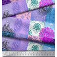 thumbnail image 3 of Soimoi Rayon Fabric Mandala & Paisley Patchwork Print Fabric by the Yard 42 Inch Wide, 3 of 3