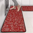 thumbnail image 2 of Kitchen Rugs Sets Of 2,Red Christmas Scene Pattern Anti Fatigue Kitchen Mat Rugs Non Slip Washable,Decorative Kitchen Floor Mats for Kitchen,Sink,Laundry,17"x47"+17"x47", 2 of 5