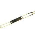 thumbnail image 2 of 18k Solid Yellow Gold Flat Paper link two open one closed link Bracelet 7 inches, 2 of 4