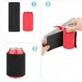 thumbnail image 3 of 5mm Thick Spring Snap Can Cooler Sleeves, Textured Liner Insulated Drink Cover, Rollable Anti-Slip Beverage Holder Fits 12oz Soda Cans and Standard Beverage Tins, 3 of 6