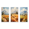 thumbnail image 2 of Designart "Czannes Series Mont Saintevictoirepaul wall art" Cottage Framed Wall Art Set Of 3 - Orange Mountains Frame Gallery Set For Office Decor, 2 of 7