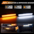 thumbnail image 6 of 2PCS Smoked Lens Front Bumper Parking Light Side Marker Light Turn Signal Light Turn Warning Light DRL Daytime Running Light with Dynamic Amber/White LED For 11982-1996 Oldsmobile Cutlass Ciera, 6 of 8