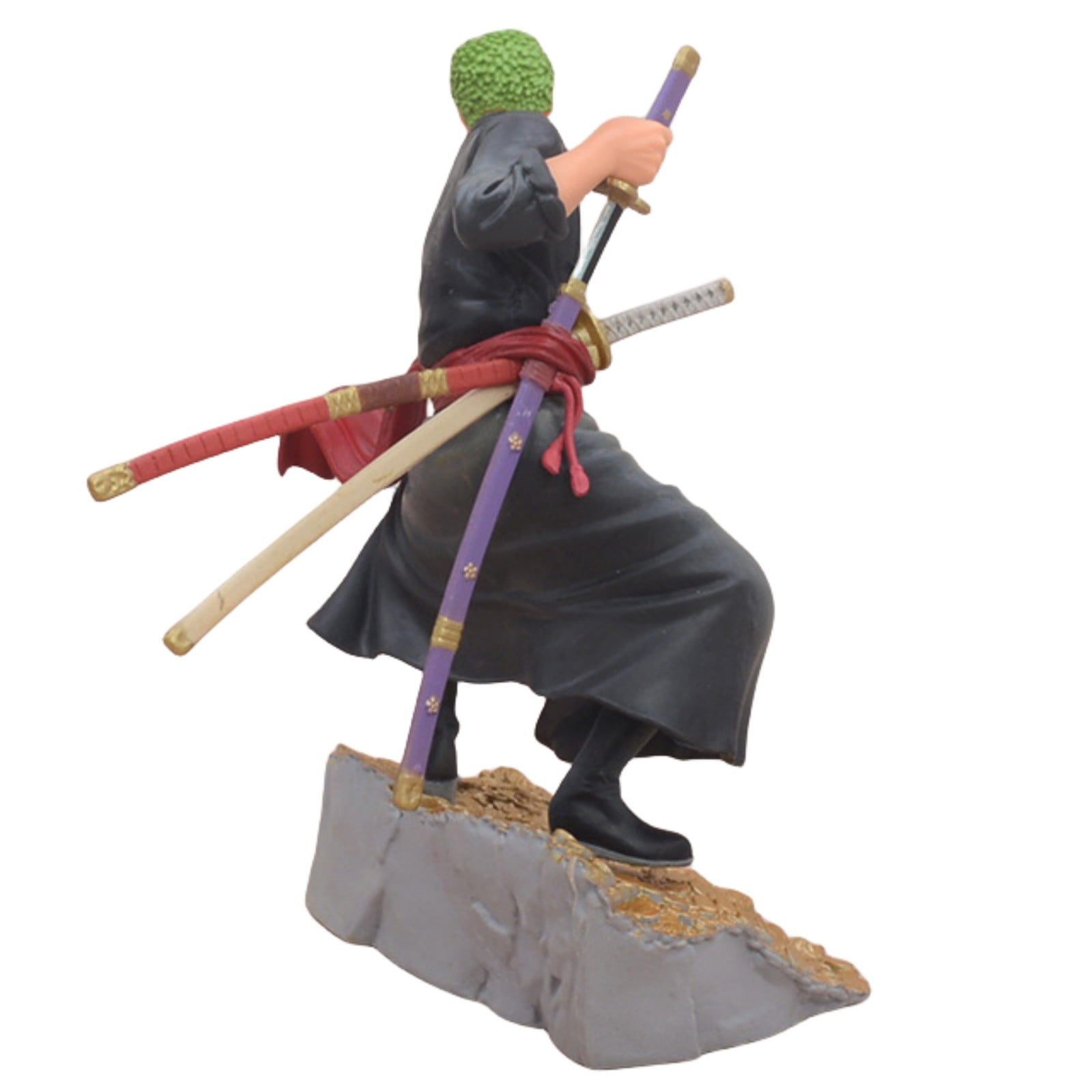 Njube Action Figures Gold treasure standing pose sitting Roronoa Zoro Figure Model Decoration Toys Home Decor Collectible Figurine 17cm/6.69inch