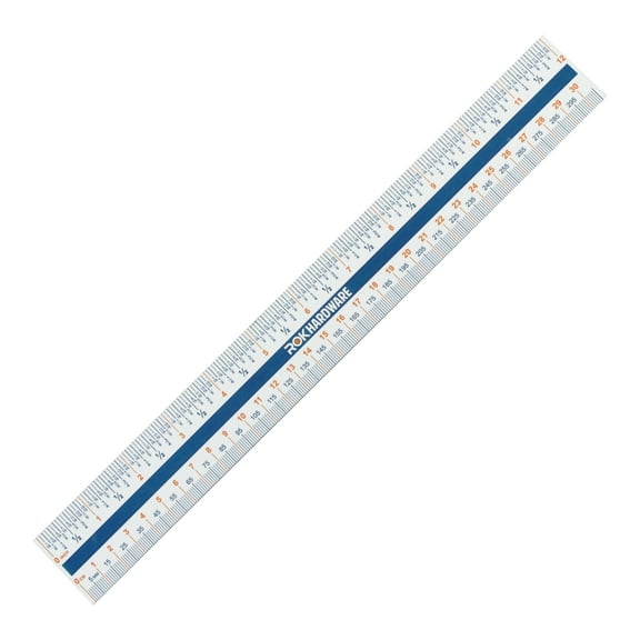 Rok Hardware Measuring Plastic Flexi 12" Easy To Read English Metric 300 mm Ruler