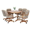 thumbnail image 5 of Caster Chair Company 7-Piece 42x[42/60] Caster Dining Set Wood Edge Laminate Table Top & Stone Chairs, 5 of 17