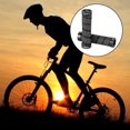 thumbnail image 4 of Puños de manillar de bicicleta de cuero artificial, anticonfort, funda de agarre para Blanco negro, 4 of 9