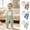 Blue, variant on Baby Gentleman Outfit Collared Long Sleeve Button Bodysuit & Suspender Pants Cuffed Hem Baptism Formal Clothes Set Khaki,9-12 Months