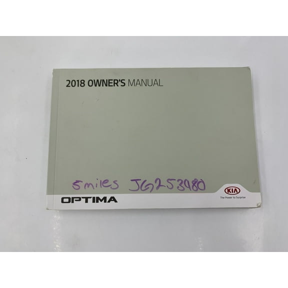 2018 Kia Optima Owners Manual Handbook OEM P04B03003