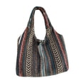 thumbnail image 2 of Bolso de hombro informal para mujer, estilo western con bloques de color, diseño retro vertical, bolso de tela con gran capacidad, bolsa de lona., 2 of 6