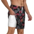 thumbnail image 3 of Balery Colorful Hawaii Palms Mens Swim Trunks Swim Shorts for Men Quick Dry Inseam Beach Shorts with Compression Liner Pocket-Medium, 3 of 9