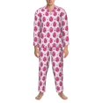 thumbnail image 3 of Fotbe Groovy Pink Disco Balls Pijama de Hombre con Estampado de Manga Larga, Conjunto de 2 Piezas, Ropa de Dormir Suave y Cómoda con Bolsillos-Large, 3 of 7
