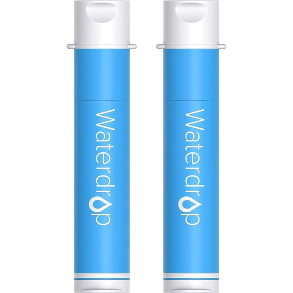 Waterdrop Water Filter Straw, Portable Camping Filtration System, Drinking Water Purifier for Emergency Hiking Travel Backpacking, pack of 2