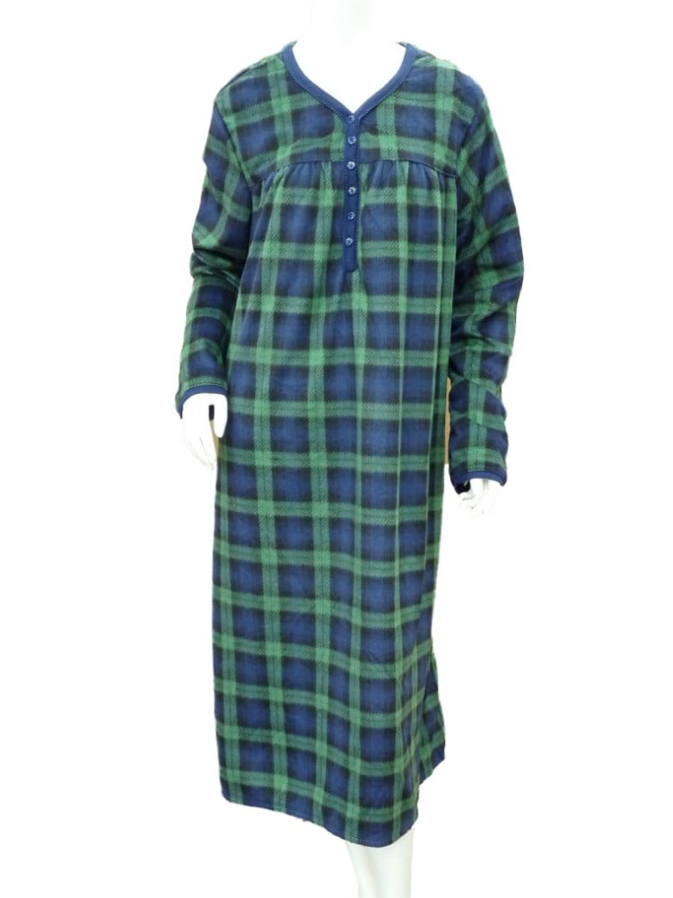 green plaid nightgown