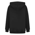 thumbnail image 3 of dGslk Red Hooded Sweatshirt and Sweatpants Set, STRONGER THAN THE STORM Motivational Print, Unisex Casual Tracksuit, Soft Fleece, Comfortable Loungewear for Men and Women Black S, 3 of 4