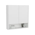 thumbnail image 6 of Bathroom Storage Cabinet, Medicine Cabinet, 2 Doors, 4 Shelves, White, White Bathroom Wall Storage,Engineered Wood Bathroom Storage Rack, Bath & Faucets, Bathroom Storage Medicine Cabinet, 2 Doors, 4, 6 of 8