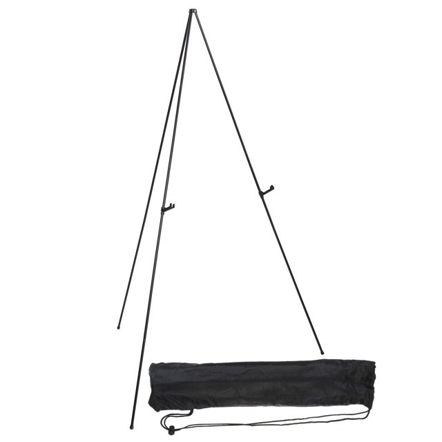 Unique Bargains 63inch Easel Stand for Painting, Art Easel Stand Large Portable Tripod Aluminum for Signs Poster Display, Black