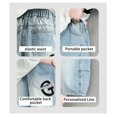 thumbnail image 4 of Caixia Boy's Jean Shorts Baggy Denim Shorts Casual Summer Cargo Jorts | Wide Leg Boys Jorts with Pockets, 4 of 6