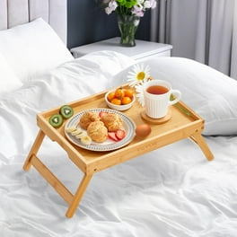 KFFKFF Laptop Desk with Foldable Legs Bamboo Bed Tray 12 x 20 Multi functional Media Partition Bed Tray Breakfast Serving Table Desk Tray TV Tray Walmart
