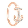 thumbnail image 2 of AoneJewelry 0.20 Ct. Diamond Arrow Shape Ring In 10K Solid Rose, White & Yellow Gold, 2 of 5