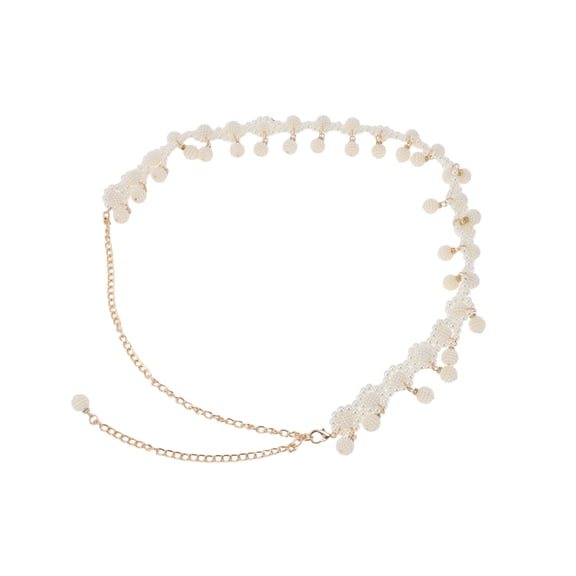 Unique Bargains 1 Pc Waist Chain Fashion Adjustable Waist Cord for Women White