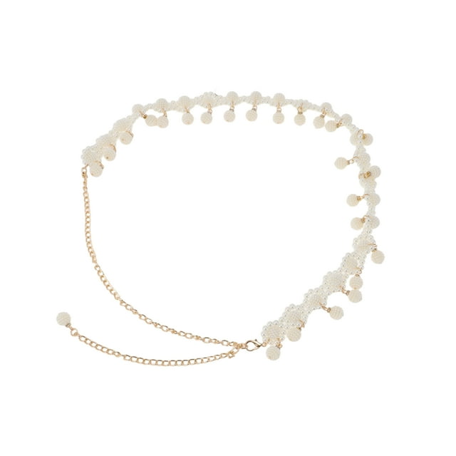 Cadenas de cintura ajustables de moda para mujeres en blanco de Unique Bargains