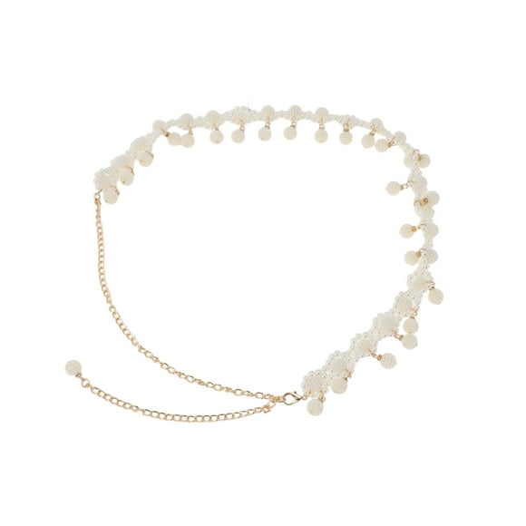 Cadenas de cintura ajustables de moda para mujeres en blanco de Unique Bargains