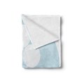 thumbnail image 2 of Animal Cartoon Soft Flannel Fleece Throw Blanket, Little Baby with Big Balloons Happiness Funny, Cozy Plush for Indoor and Outdoor Use, 50" x 60", Mauve Pale Blue White, by Ambesonne, 2 of 5
