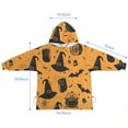thumbnail image 7 of Witch Hat Halloween Pattern Blanket Hoodies for Kids 6-13YR Oversize Wearable Blanket Hoodies for Boys Girls Teens, 7 of 7