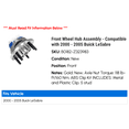 thumbnail image 2 of Front Wheel Hub Assembly - Compatible with 2000 - 2005 Buick LeSabre 2001 2002 2003 2004, 2 of 2