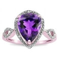 thumbnail image 3 of Star K � Vintage Look Halo Large 11x8 Pear Shape Genuine Amethyst Ring, 3 of 9