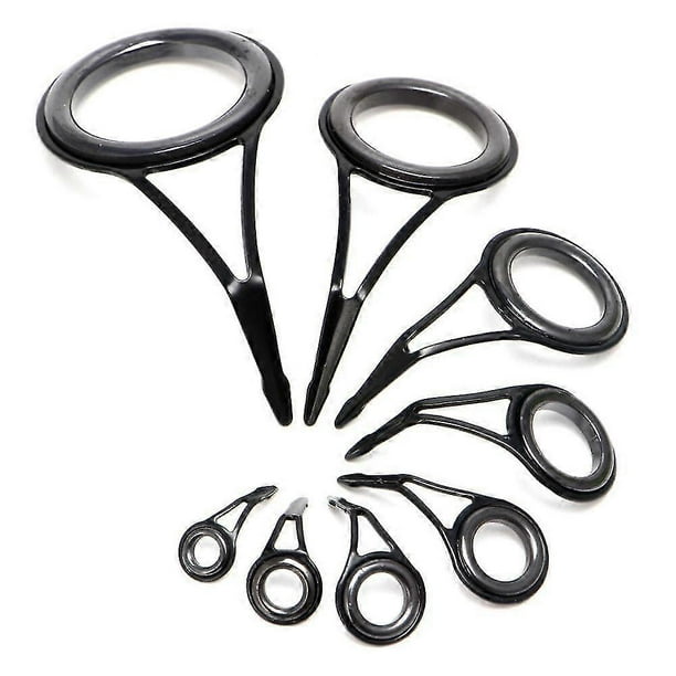 8pcs 8 Size Ing Rod Guide Less Steel Ceramic Tip Top Ring Circle Pole Rep Kit Set Ing Ing Accessories