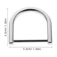 thumbnail image 2 of Hemoton 6pcs Zinc Alloy D Ring Buckles with Detachable Screws Reusable Bag Hardware Rings Multi-Purpose D Shape Metal Rings for DIY Projects Silver, 2 of 8