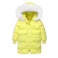 thumbnail image 4 of hoksml Big Girls (5-16 yrs) Long Puffer Coat with Hood Thick Winter Jacket Zip Up Insulated Parka with Pockets, 4 of 9
