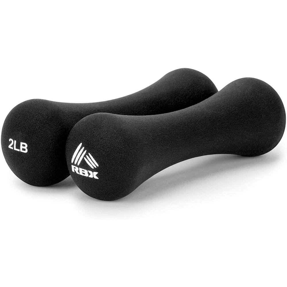 RBX Neoprene Hand Weights with NonSlip Grip Small Dumbbells for Body